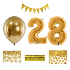 28-årsfest – festpaket i guld