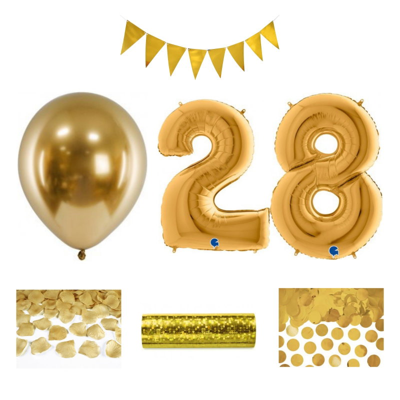 28-års festpaket, Guld, Stor – sammansatt produktbild