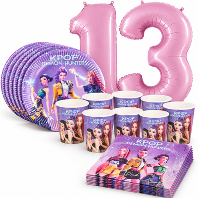 13-årskalas, K-pop, kalaspaket, 8 gäster – samlat paketinnehåll
