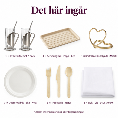 Det här ingår i Kaffe och choklad för två – ett litet provsmakningsbord