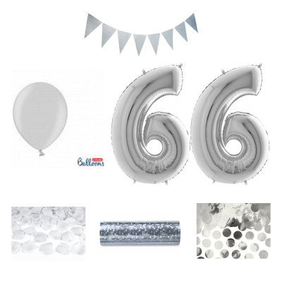 66-års festpaket, Silver, Stor – sammansatt produktbild