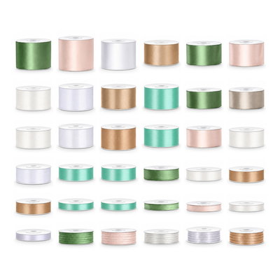 Satinbandspaket – Mint och vanilj – Maxi – 36 rullar – hela paketet