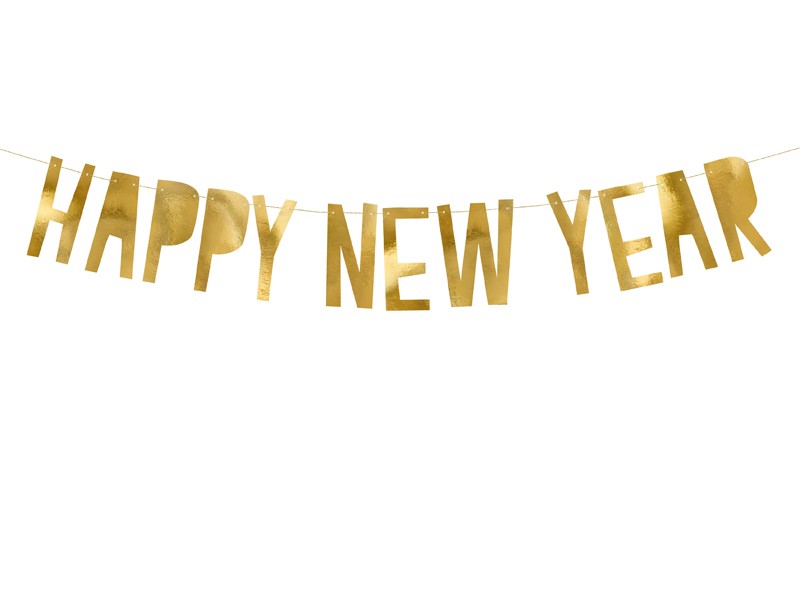 Backdrop - Happy New Year - Guld
