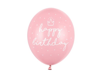 Ballonger - Happy Birthday - Ljusrosa