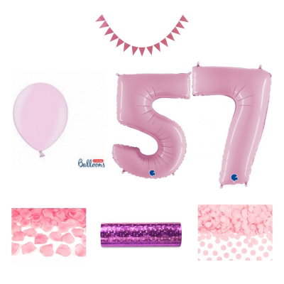 57-års festpaket, Rosa, Stor – sammansatt produktbild