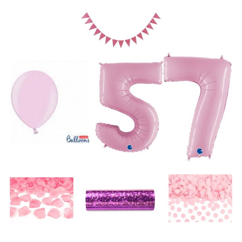 57-års festpaket, Rosa, Stor – sammansatt produktbild