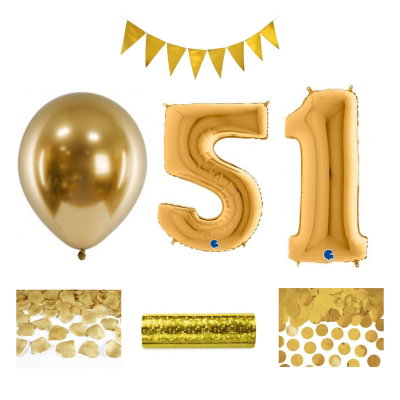 51-års festpaket, Guld, Stor – sammansatt produktbild