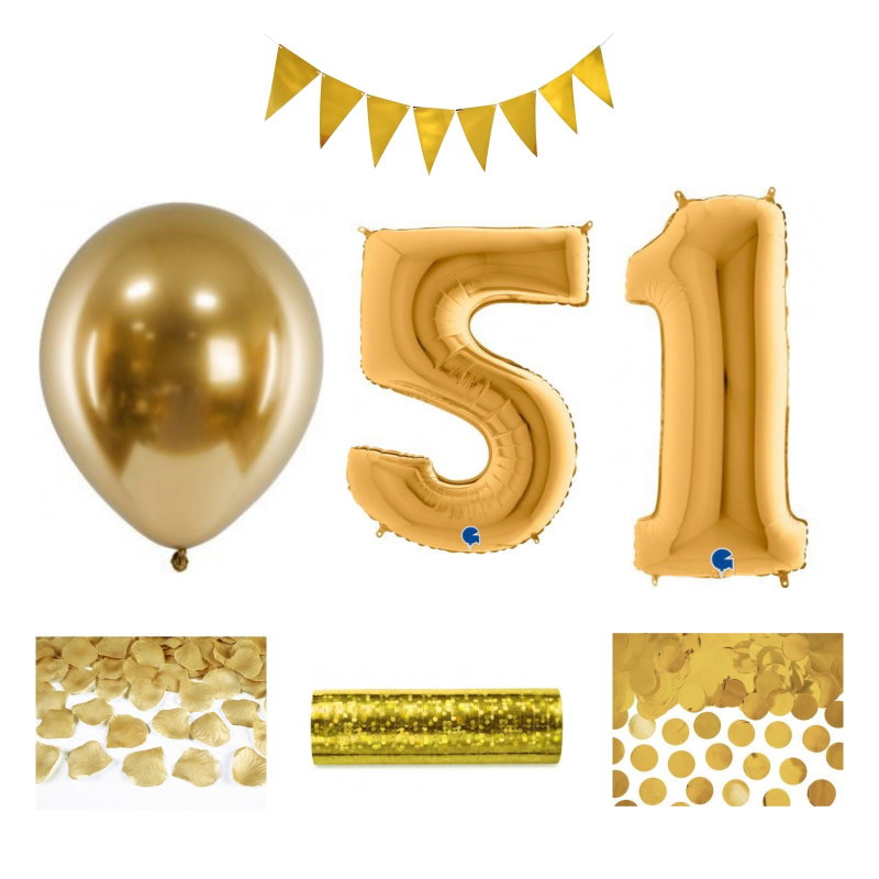 51-års festpaket, Guld, Stor – sammansatt produktbild