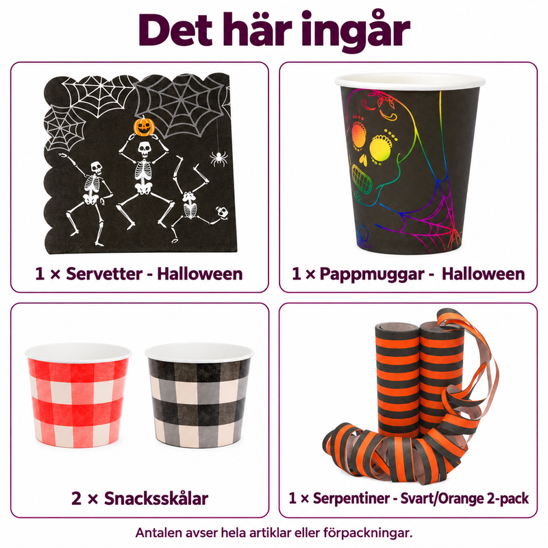 Det här ingår: Skräckfilmsbuffé för åtta – snacks före första scenen