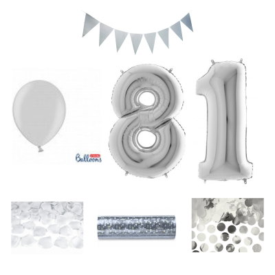81-års festpaket, Silver, Stor – sammansatt produktbild