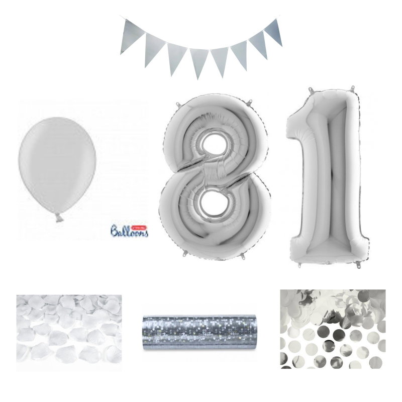81-års festpaket, Silver, Stor – sammansatt produktbild