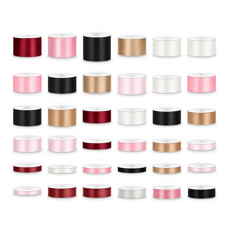 Satinbandspaket – Kakpåsar rosa – Maxi – 36 rullar – hela paketet