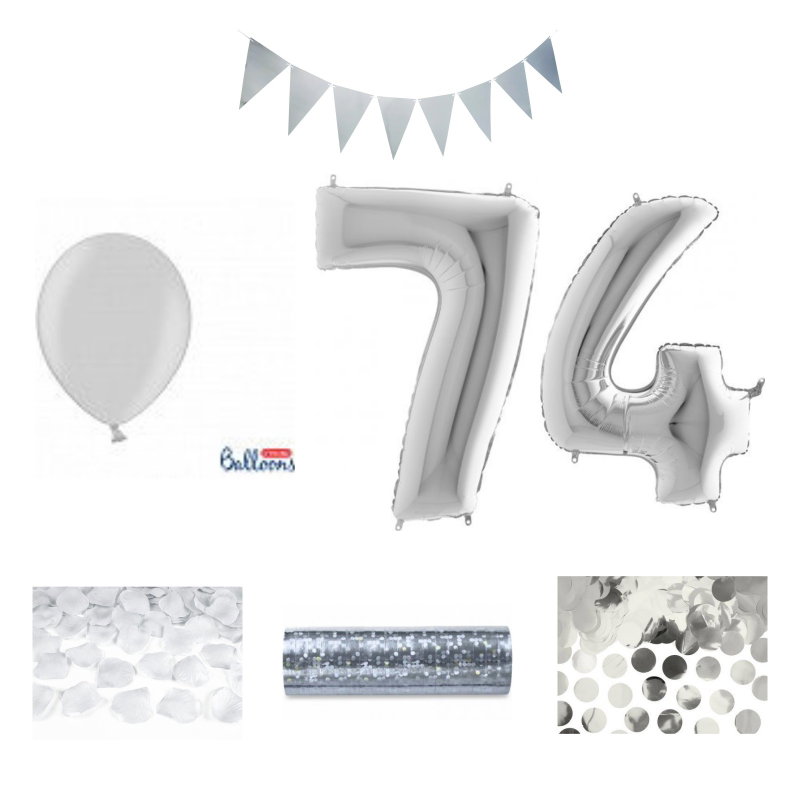 74-års festpaket, Silver, Stor – sammansatt produktbild