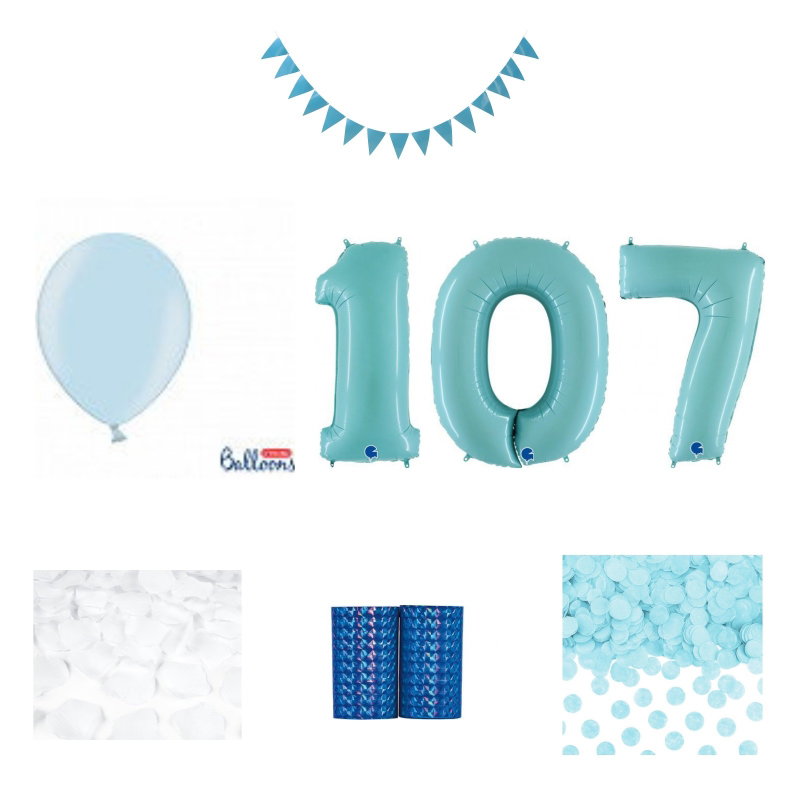 107-års festpaket, Blått, Stor – sammansatt produktbild