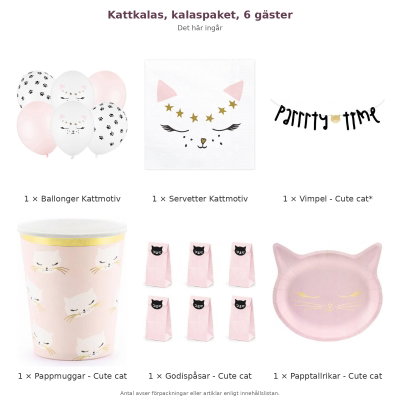 Kattkalas, kalaspaket, 6 gäster – innehåll och antal förpackningar