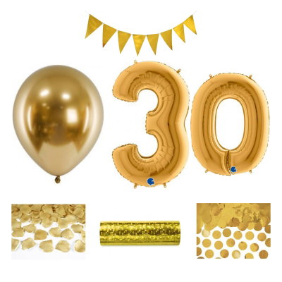 30-års festpaket, Guld, Stor – sammansatt produktbild