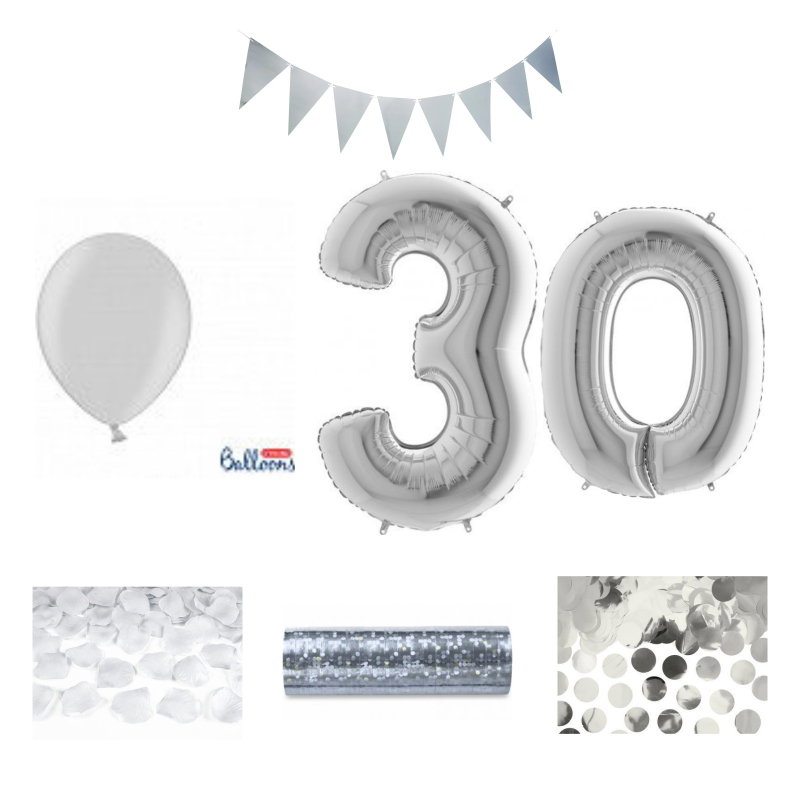 30-års festpaket, Silver, Stor – sammansatt produktbild