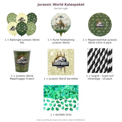 Jurassic World Kalaspaket – innehåll och antal förpackningar