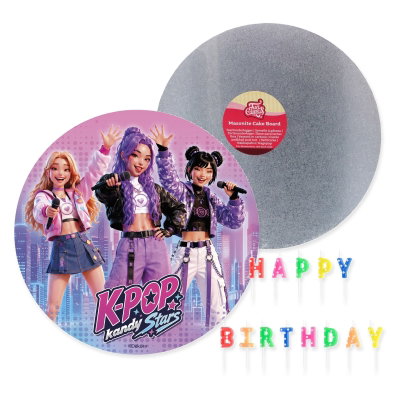 K-pop – tårtpaket med Kandy Stars – paketets samlade innehåll
