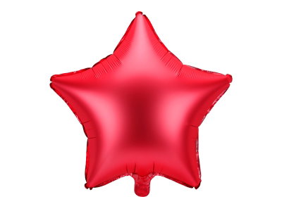 Folieballong - Stjärna - Röd