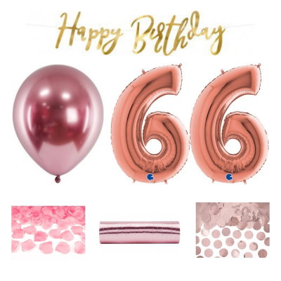 66-års festpaket, Roséguld, Stor – sammansatt produktbild