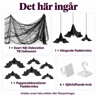 Det här ingår: Det övergivna biblioteket – nät och fladdermöss i tre storlekar