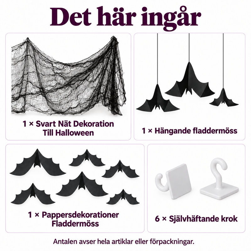 Det här ingår: Det övergivna biblioteket – nät och fladdermöss i tre storlekar