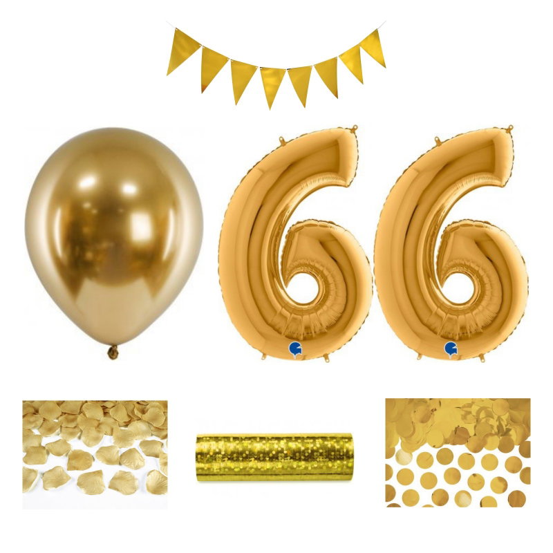 66-års festpaket, Guld, Stor – sammansatt produktbild