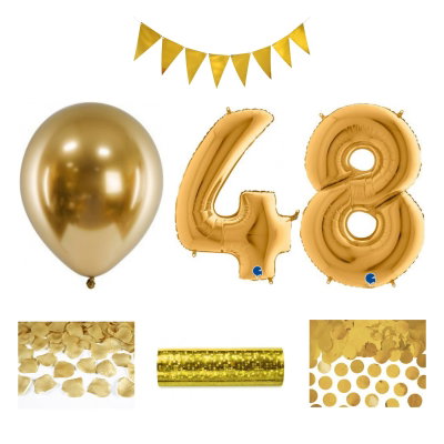 48-års festpaket, Guld, Stor – sammansatt produktbild
