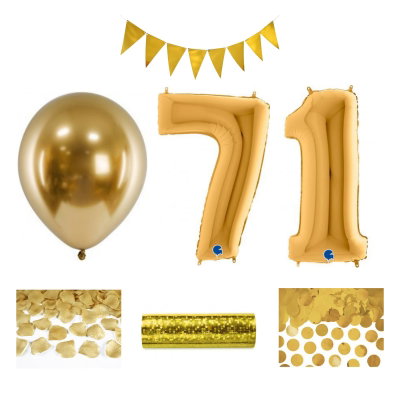 71-års festpaket, Guld, Stor – sammansatt produktbild