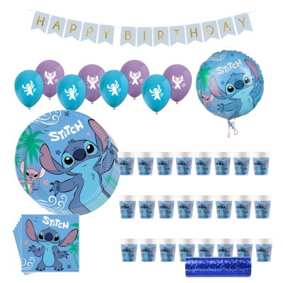 Stitch & Angel – kalaspaket med dekorationer för 24 gäster – paketets produkter