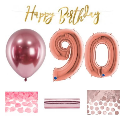 90-års festpaket, Roséguld, Stor – sammansatt produktbild