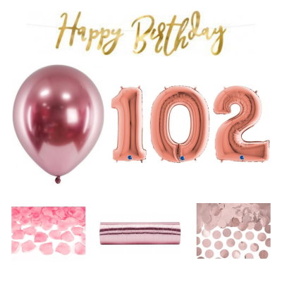 102-års festpaket, Roséguld, Stor – sammansatt produktbild