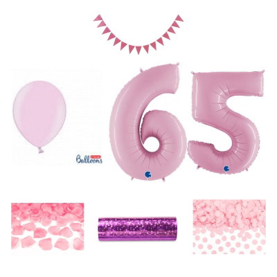 65-års festpaket, Rosa, Stor – sammansatt produktbild
