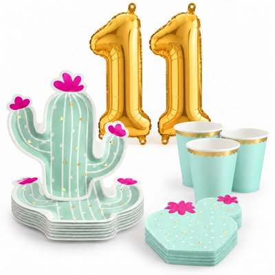 11-årskalas, Llama & kaktus, kalaspaket, 6 gäster – paketets produkter