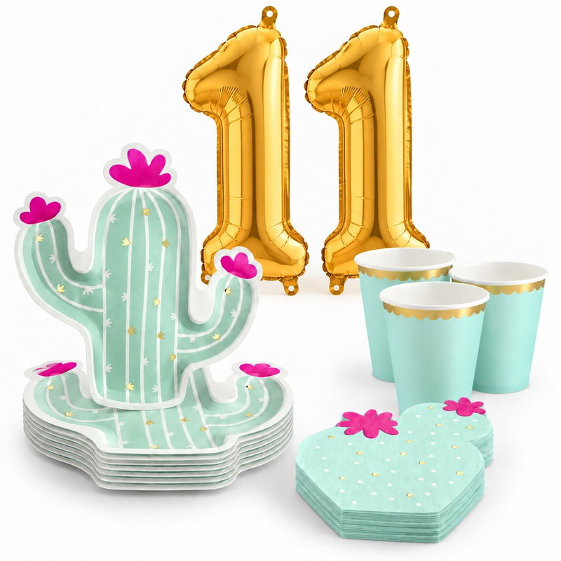 11-årskalas, Llama & kaktus, kalaspaket, 6 gäster – paketets produkter