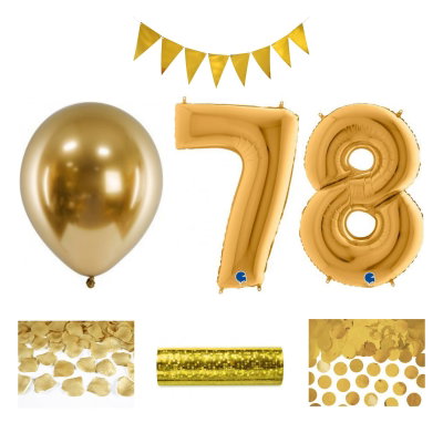 78-års festpaket, Guld, Stor – sammansatt produktbild