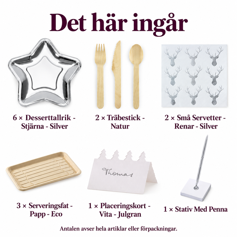 Det här ingår i Tre små juldesserter för tolv – en ny stjärntallrik per sort