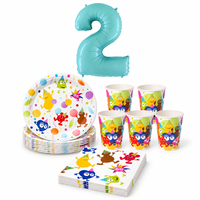 2-årskalas, Babblarna, kalaspaket, 16 gäster – produktbild