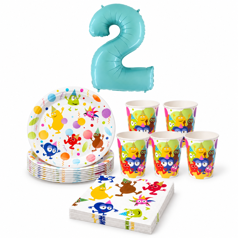 2-årskalas, Babblarna, kalaspaket, 16 gäster – produktbild