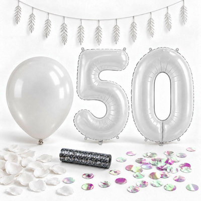 50-års festpaket, Vitt, Stor – paketets samlade innehåll