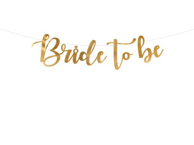 Backdrop - Bride to be - Guldmetallic