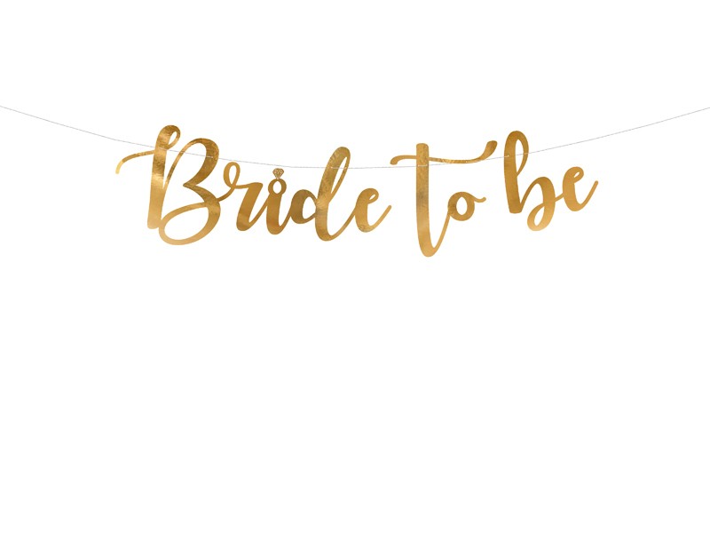 Backdrop - Bride to be - Guldmetallic