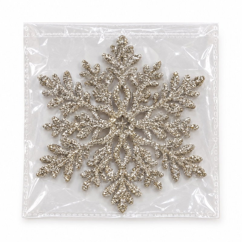 Glittrig snöflinga – 10 cm