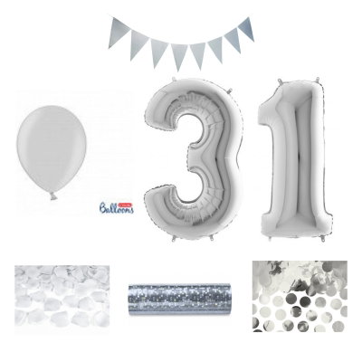 31-års festpaket, Silver, Stor – sammansatt produktbild