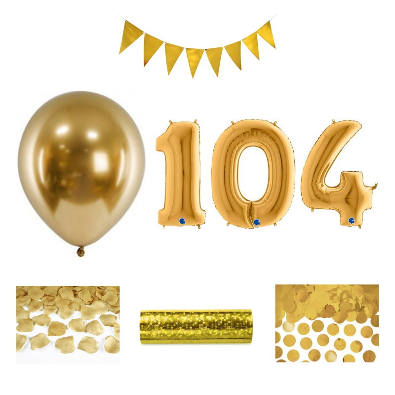 104-års festpaket, Guld, Stor – sammansatt produktbild