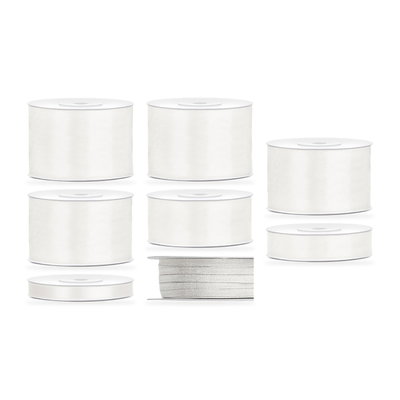Satinbandspaket – Light Cream – 8 rullar – hela paketet