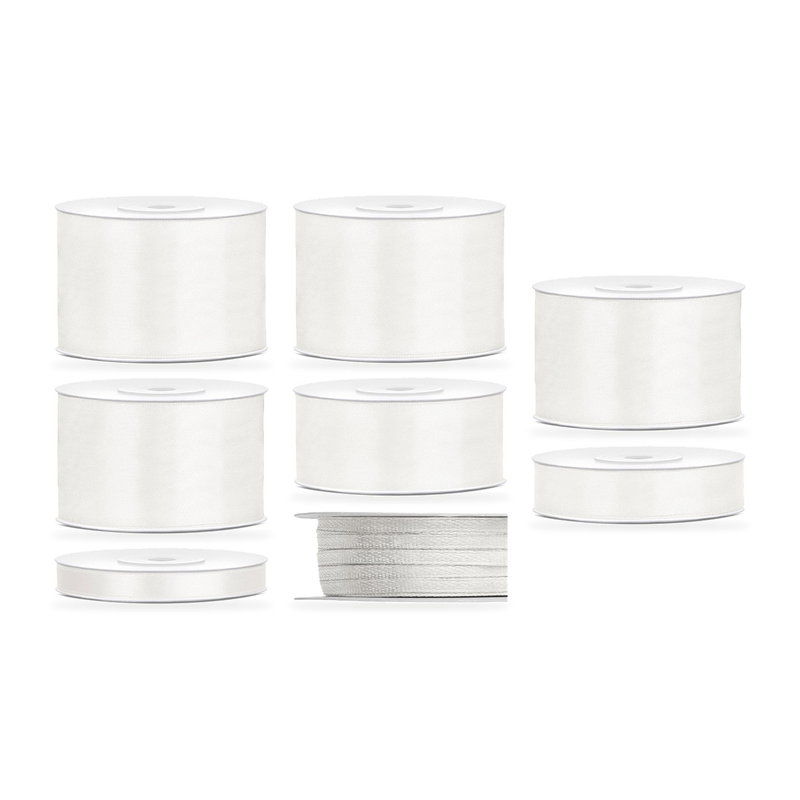 Satinbandspaket – Light Cream – 8 rullar – hela paketet