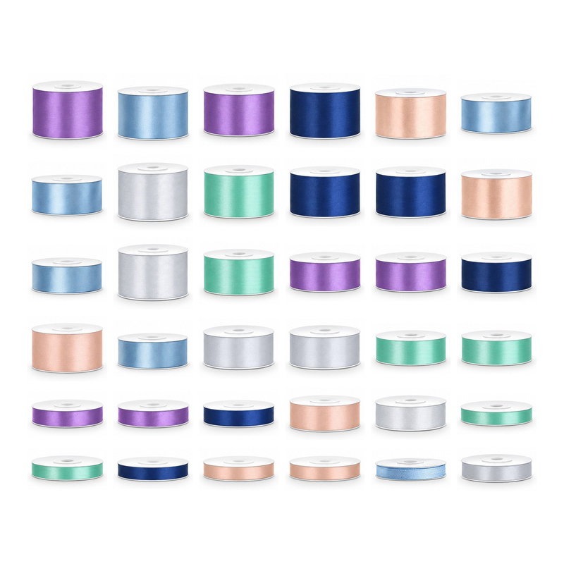 Satinbandspaket – Macaronaskar – Maxi – 36 rullar – hela paketet