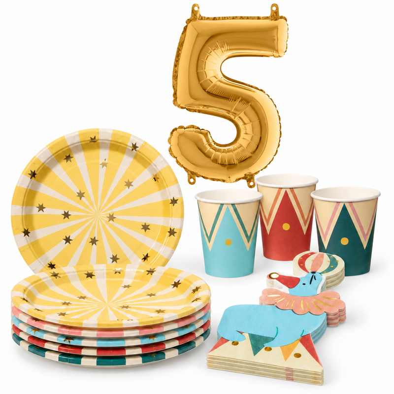 5-årskalas, Cirkus, kalaspaket, 6 gäster – paketets innehåll